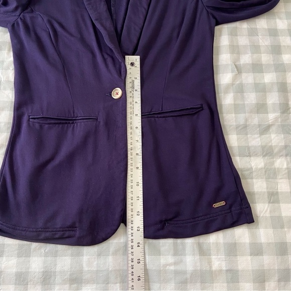 Hatley blazer perfect fit jersey cardigan blue purple small button front - Picture 7 of 13